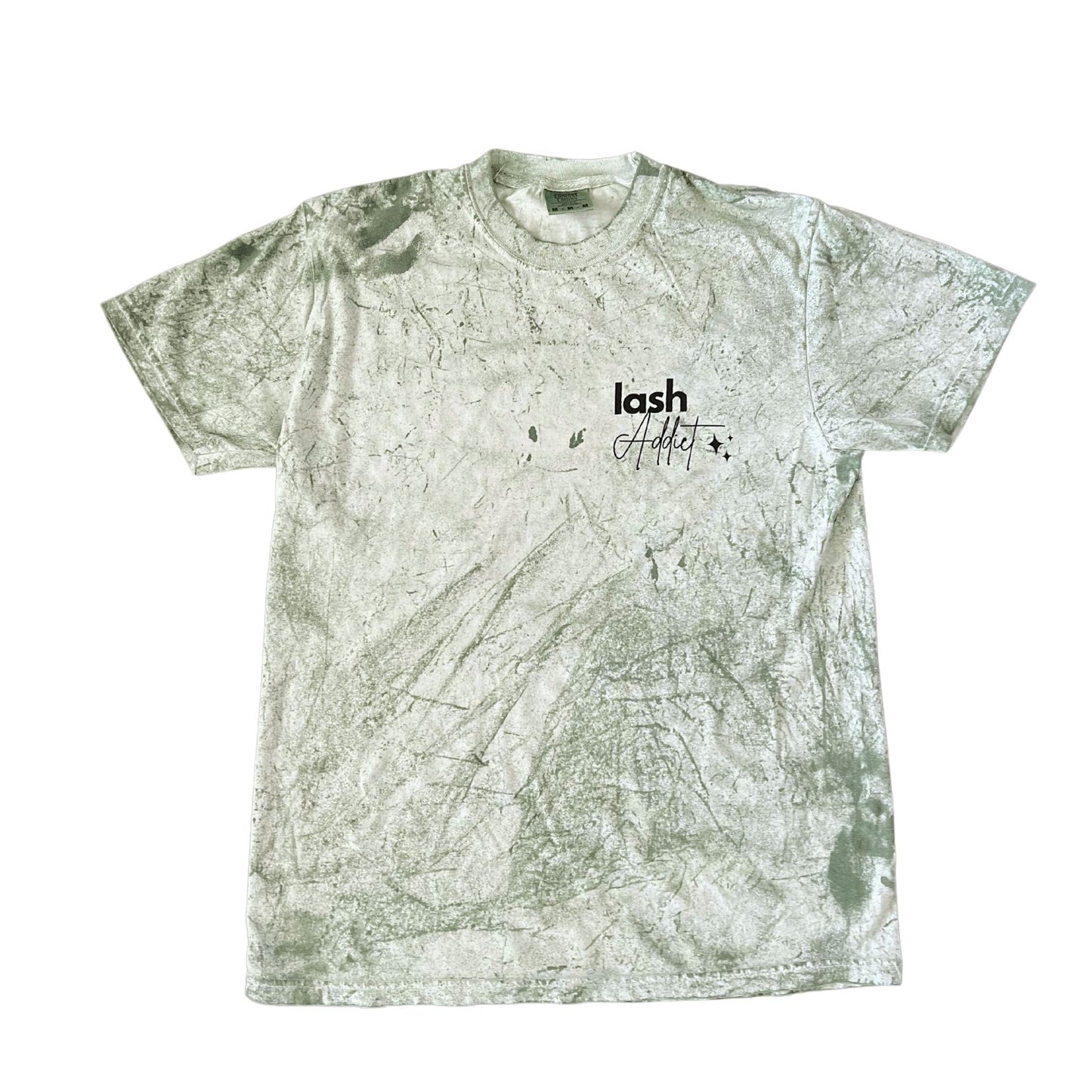 Lash Addict/Lashes Never Fail T-Shirt (Green Dye)