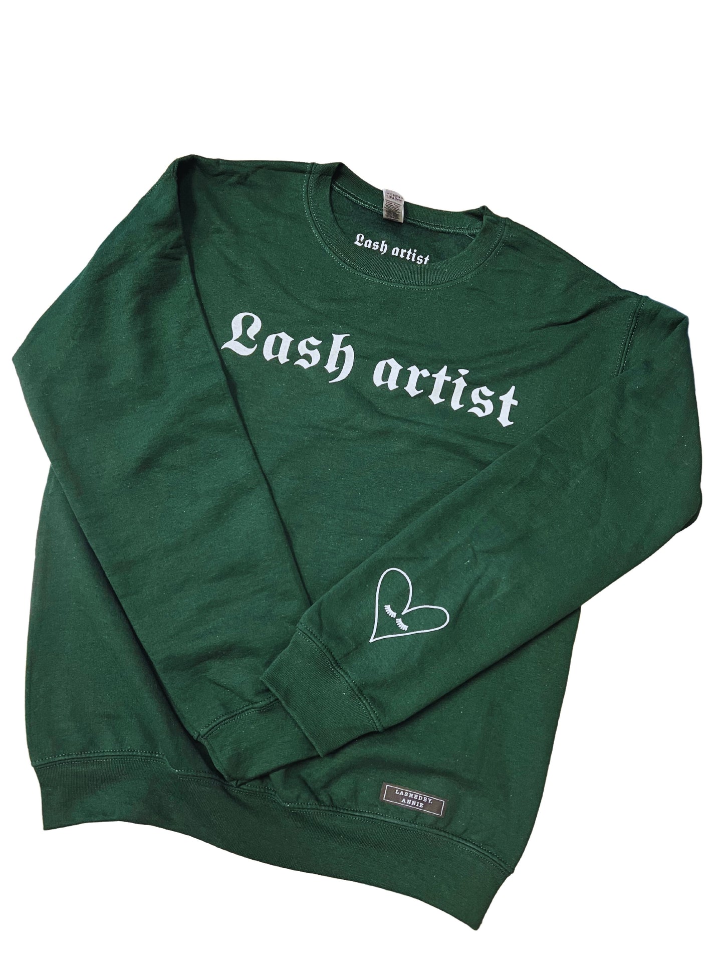 Lash Artist Crew Neck - Forest Green